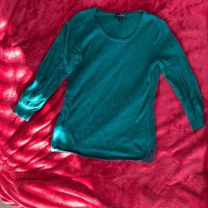 Green long sleeve shirt. Please note that the shirt is GREEN